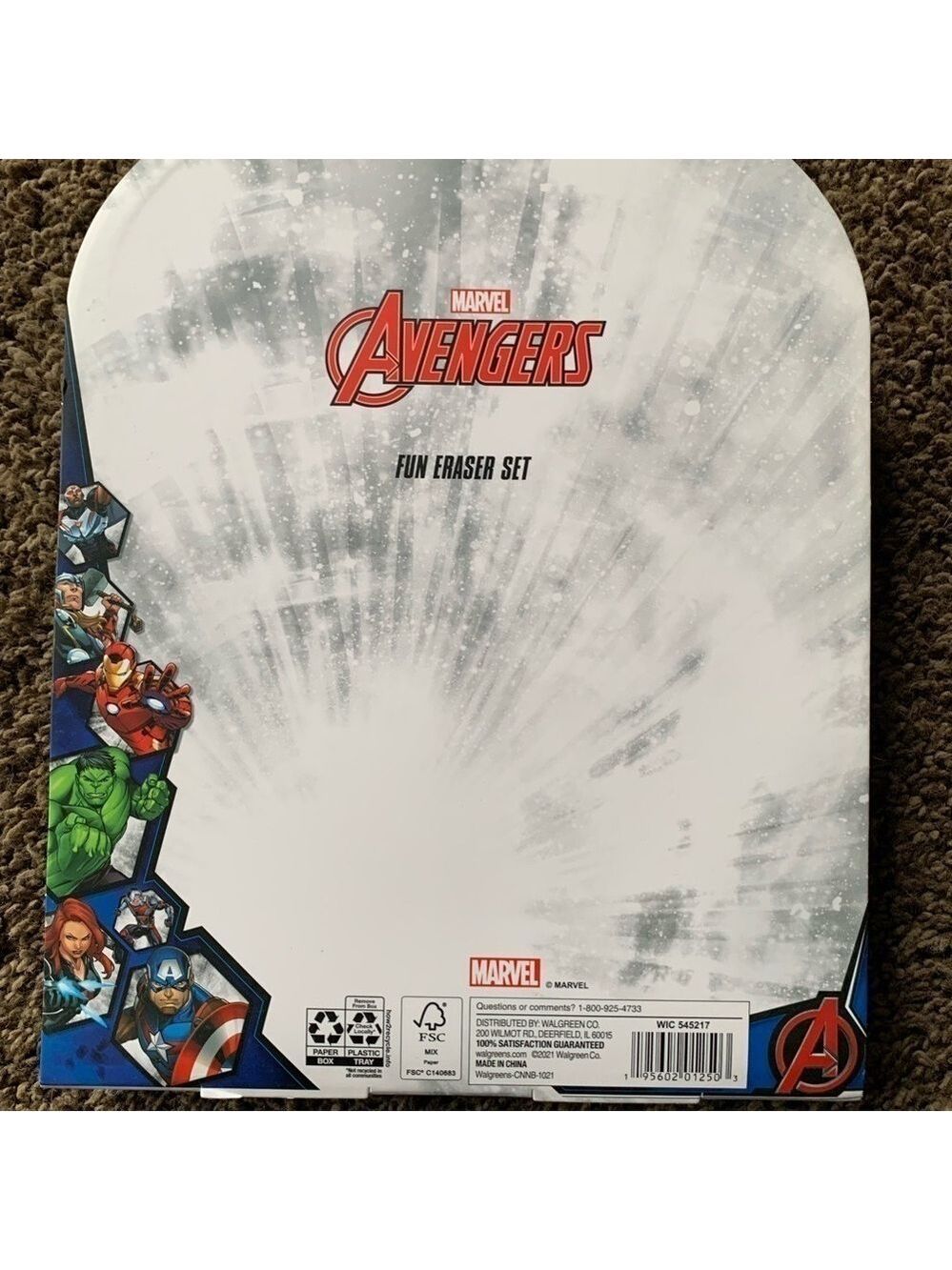 Marvel Avengers Fun Eraser Set - Picture 2 of 2